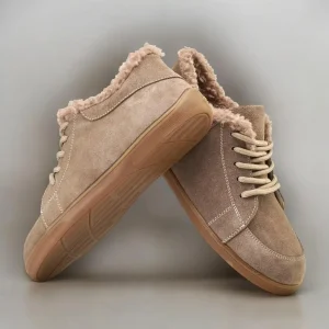 Women S Beige Suede Barefoot Winter Sneakers Sheepskin